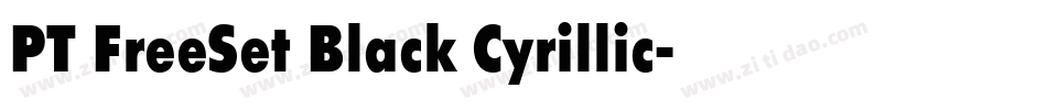 PT FreeSet Black Cyrillic字体转换